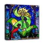 Beauty And The Beast Stained Glass Rose Mini Canvas 8  x 8  (Stretched)