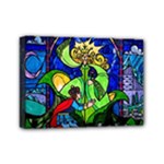 Beauty And The Beast Stained Glass Rose Mini Canvas 7  x 5  (Stretched)