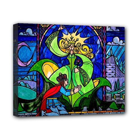 Beauty And The Beast Stained Glass Rose Canvas 10  x 8  (Stretched) from ArtsNow.com