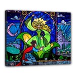Beauty And The Beast Stained Glass Rose Canvas 20  x 16  (Stretched)