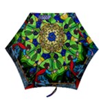 Beauty And The Beast Stained Glass Rose Mini Folding Umbrellas