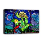 Beauty And The Beast Stained Glass Rose Deluxe Canvas 18  x 12  (Stretched)