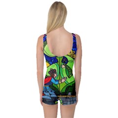 One Piece Boyleg Swimsuit 