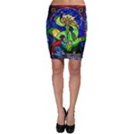 Beauty And The Beast Stained Glass Rose Bodycon Skirt