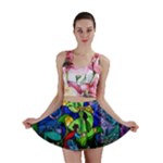 Beauty And The Beast Stained Glass Rose Mini Skirt