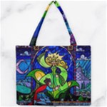 Beauty And The Beast Stained Glass Rose Mini Tote Bag