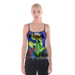Beauty And The Beast Stained Glass Rose Spaghetti Strap Top