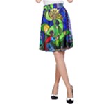 Beauty And The Beast Stained Glass Rose A-Line Skirt