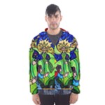 Beauty And The Beast Stained Glass Rose Men s Hooded Windbreaker