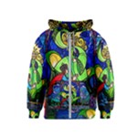 Beauty And The Beast Stained Glass Rose Kids  Zipper Hoodie