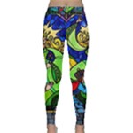 Beauty And The Beast Stained Glass Rose Classic Yoga Leggings