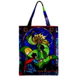 Beauty And The Beast Stained Glass Rose Zipper Classic Tote Bag