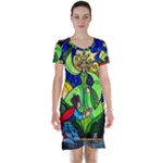 Beauty And The Beast Stained Glass Rose Short Sleeve Nightdress