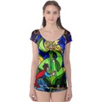 Beauty And The Beast Stained Glass Rose Boyleg Leotard 