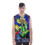 Beauty And The Beast Stained Glass Rose Men s Basketball Tank Top
