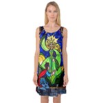 Beauty And The Beast Stained Glass Rose Sleeveless Satin Nightdress