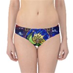 Beauty And The Beast Stained Glass Rose Hipster Bikini Bottoms