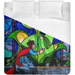 Beauty And The Beast Stained Glass Rose Duvet Cover (King Size)