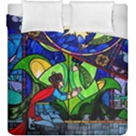 Beauty And The Beast Stained Glass Rose Duvet Cover Double Side (King Size)