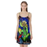 Beauty And The Beast Stained Glass Rose Satin Night Slip