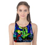 Beauty And The Beast Stained Glass Rose Tank Bikini Top