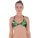 Beauty And The Beast Stained Glass Rose Halter Neck Bikini Top