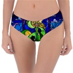Beauty And The Beast Stained Glass Rose Reversible Classic Bikini Bottoms