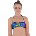 Beauty And The Beast Stained Glass Rose Tie Back Bikini Top
