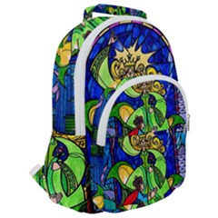 Rounded Multi Pocket Backpack 