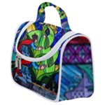 Beauty And The Beast Stained Glass Rose Satchel Handbag