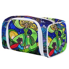 Beauty And The Beast Stained Glass Rose Toiletries Pouch from ArtsNow.com