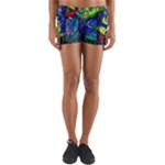 Beauty And The Beast Stained Glass Rose Yoga Shorts