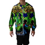 Beauty And The Beast Stained Glass Rose Kids  Hooded Windbreaker