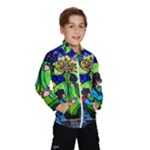 Beauty And The Beast Stained Glass Rose Kids  Windbreaker