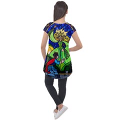 Cap Sleeve High Low Top 