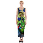 Beauty And The Beast Stained Glass Rose Fitted Maxi Dress