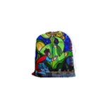 Beauty And The Beast Stained Glass Rose Drawstring Pouch (XS)