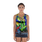 Beauty And The Beast Stained Glass Rose Sport Tank Top 