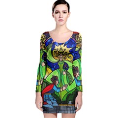Long Sleeve Velvet Bodycon Dress 