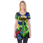 Beauty And The Beast Stained Glass Rose Short Sleeve Tunic 