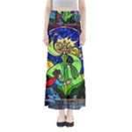 Beauty And The Beast Stained Glass Rose Full Length Maxi Skirt