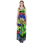 Beauty And The Beast Stained Glass Rose Empire Waist Maxi Dress