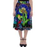 Beauty And The Beast Stained Glass Rose Classic Midi Skirt