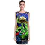 Beauty And The Beast Stained Glass Rose Classic Sleeveless Midi Dress