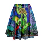 Beauty And The Beast Stained Glass Rose High Waist Skirt