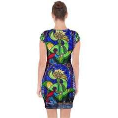 Capsleeve Drawstring Dress  