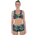 Beauty And The Beast Stained Glass Rose Racerback Boyleg Bikini Set