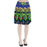 Beauty And The Beast Stained Glass Rose Pleated Skirt