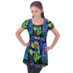 Puff Sleeve Tunic Top 
