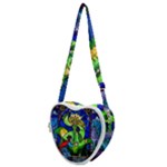 Beauty And The Beast Stained Glass Rose Heart Shoulder Bag